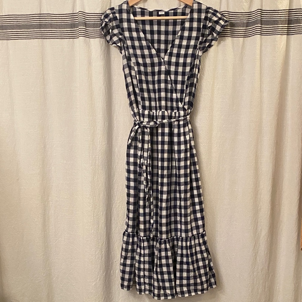 Old Navy Gingham Wrap Dress